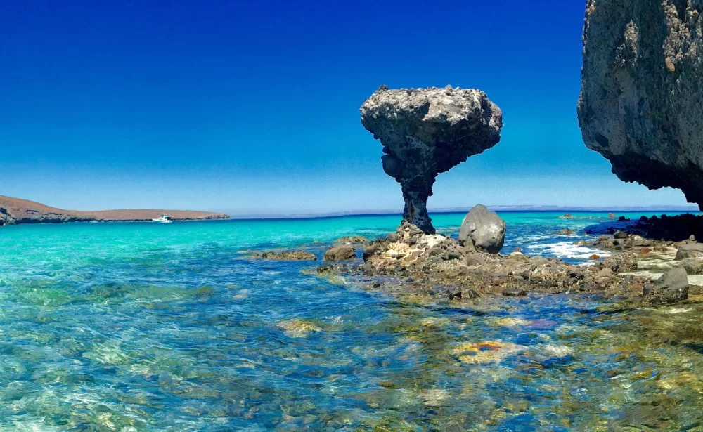 mushroom-shaped rock